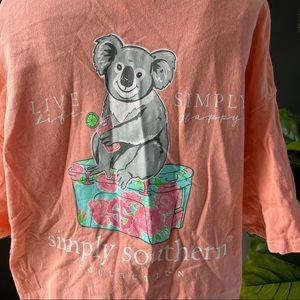 Simply Southern “live life simply happy” koala tshirt